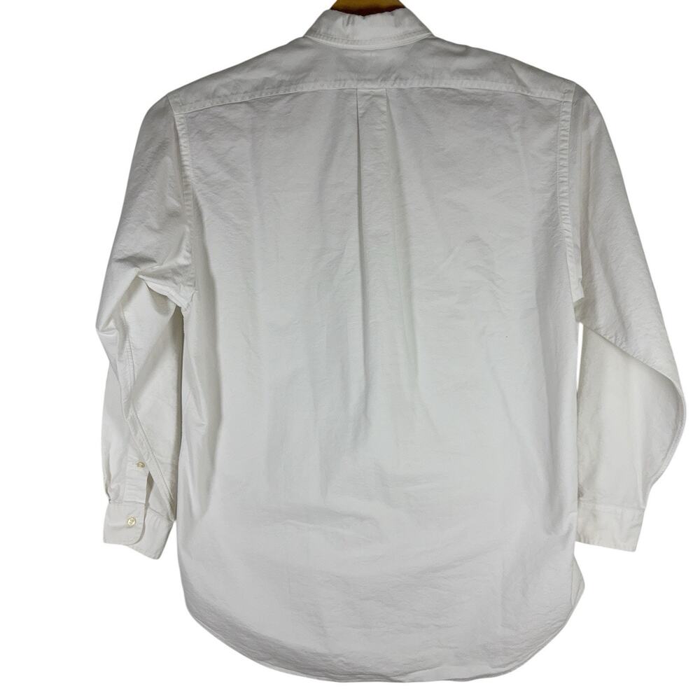 Ralph Lauren White Oxford Shirt Men 16.5 Neck 34/35 Flesh Pony Yarmouth Button - Picture 3 of 4